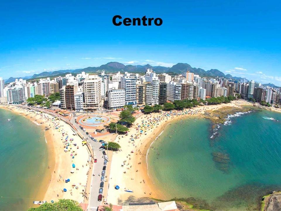 Apartamento Vista Mar - 2 quartos - Praia do Morro - prédio frente Mar - elevador - atravessou a avenida, já está na praia - com garagem - internet Guarapari Esterno foto